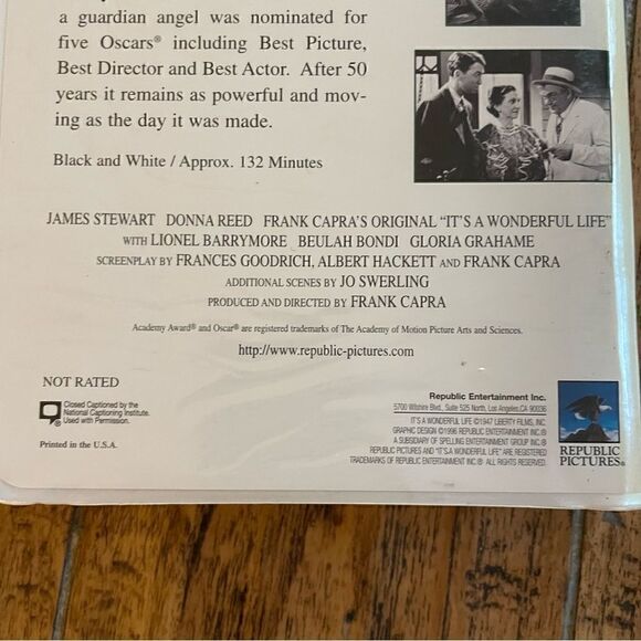 Vintage VHS Frank Capra It’s a Wonderful Life - Picture 4 of 7